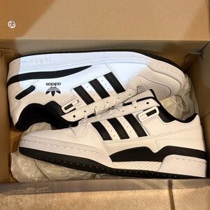 Adidas Classic White and Black Forum Lows